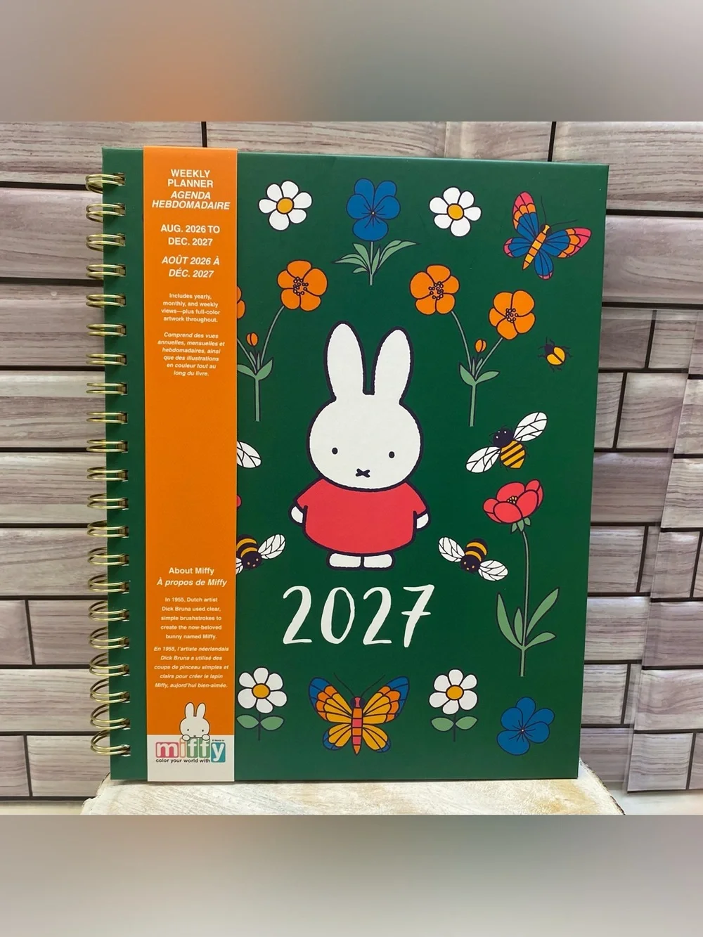 MIFFY ❤️2027 Weekly L Planner Agenda w/ Cute Label Stickers 11” New